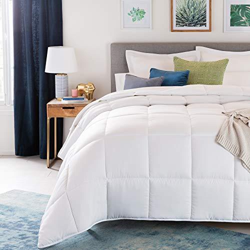 Linenspa All-Season Down Alternative Quilted Comforter - Hypoallergenic - Plush Microfiber Fill - Machine Washable - Duvet Insert Or Stand-Alone Comforter - White - Queen (LS70QQMICO) (Kitchen)sec3